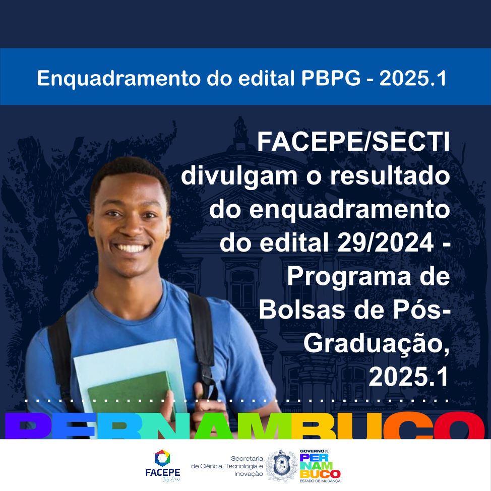 Divulgado resultado da 1ª etapa de avaliação do edital do Programa de Bolsas de Pós-graduação – PBPG