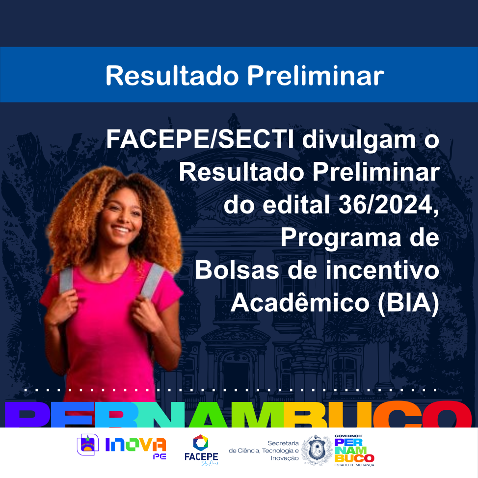 Divulgado o Resultado Preliminar do edital de Bolsa de Incentivo Acadêmico (BIA)