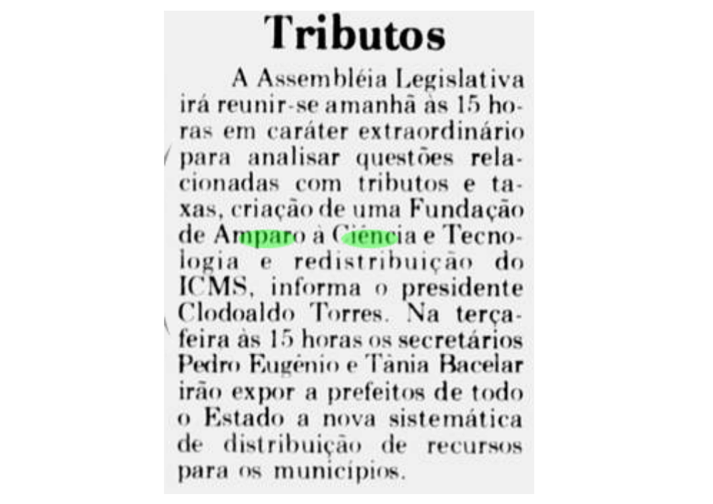 Fonte: Diário de Pernambuco, ano 1989, edição 343